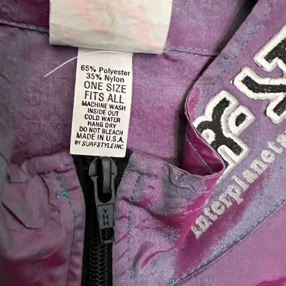 Vintage 90’a Metallic Surf Style 1/4 zip Interplanetary Body Gear jacket. OSFA. - Picture 7 of 15